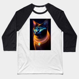 Black Cat - Modern digital art Baseball T-Shirt